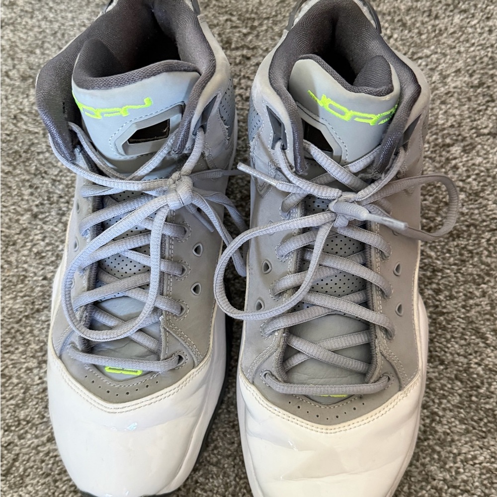 Jordan Gray and White Sneaker Interior with Label